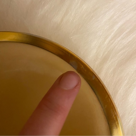 Vintage handmade alabaster floral round jewellery knickknack trinket ‎ container - Picture 12 of 13